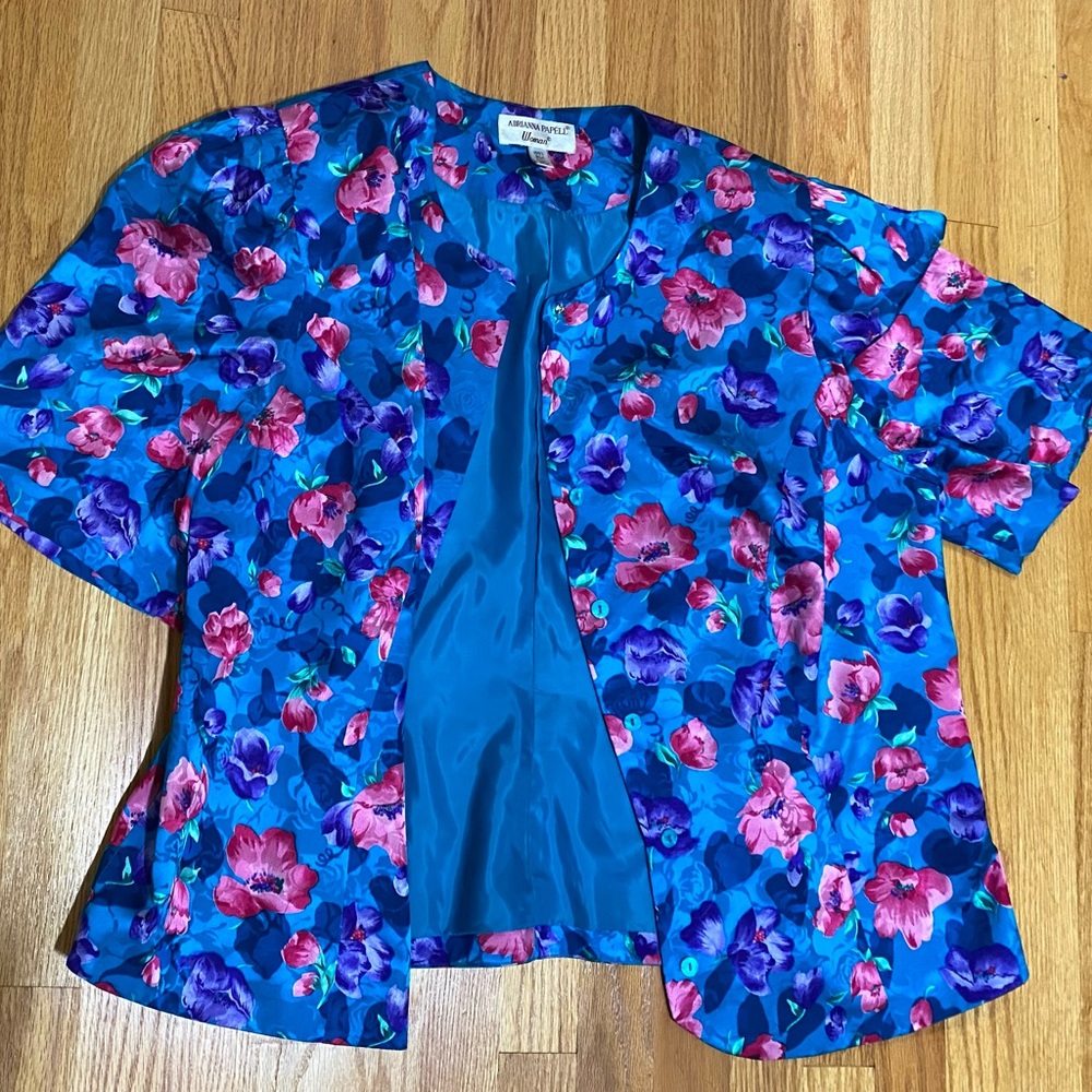Adrianna Papell Jacket 100% Silk
